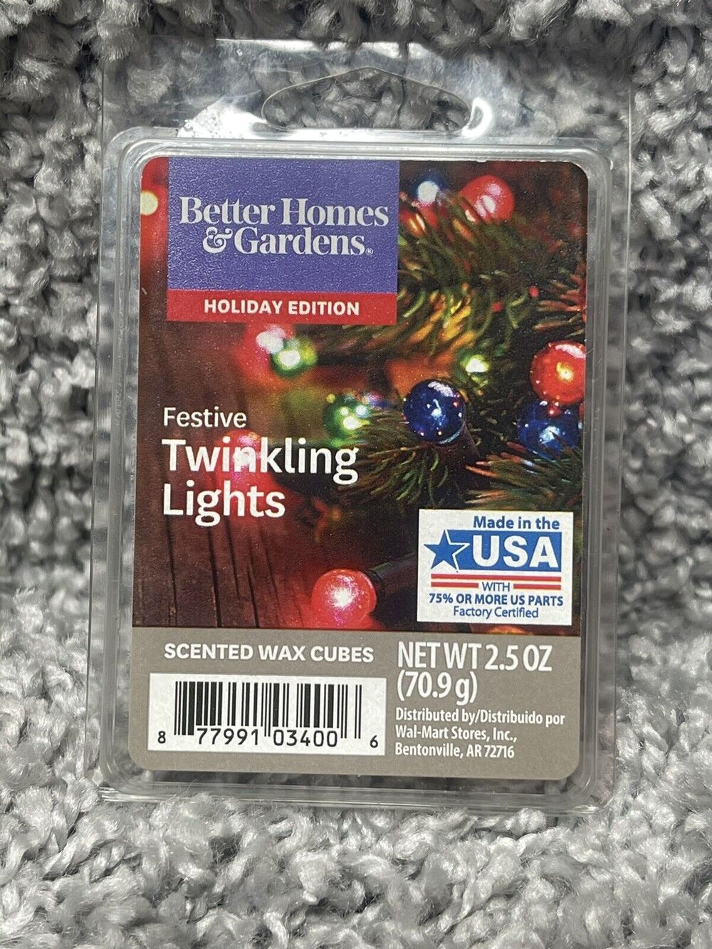 Festive Twinkling Lights Better Homes & Gardens Holiday Edition Scented Wax Cube